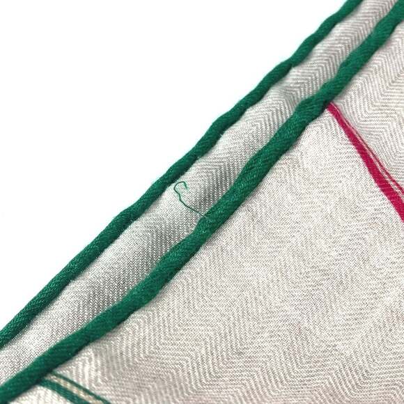 HERMES Cream Silk Scarf - Picture 8 of 15